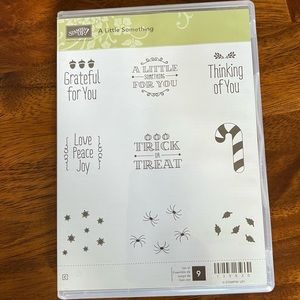 Stampin Up! Birthday Blossom set of 8 wooden mount stamp set